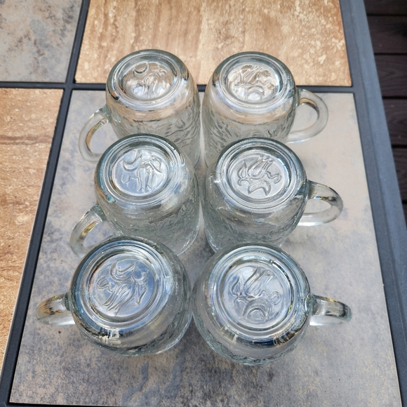 SET OF SIX Princess House Fantasia Poinsettia 9oz Mugs #516 - Picture 4 of 8